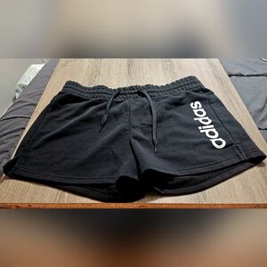 Womens Adidas black French Terry shorts size LG